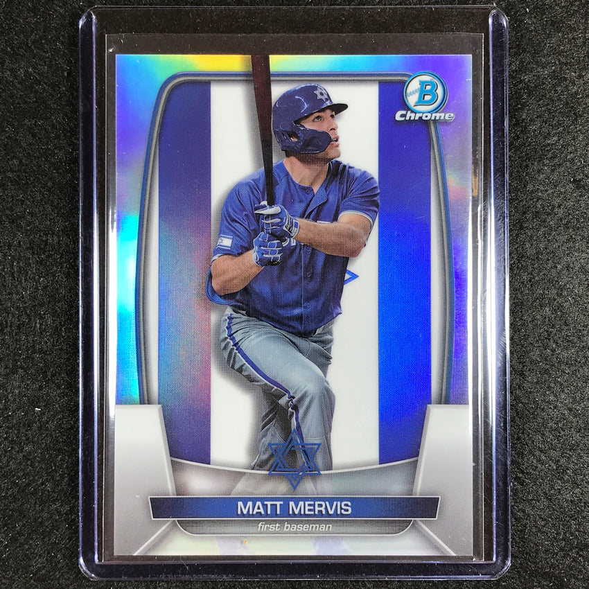 2023 Bowman Chrome Mlb Matt Mervis Wbc Flag Variation Base Refractor 230/499