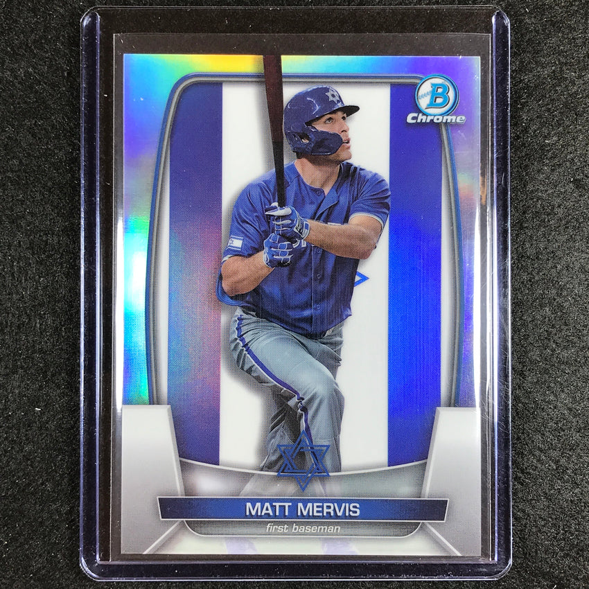 2023 Bowman Chrome Mlb Matt Mervis Wbc Flag Variation Base Refractor 343/499