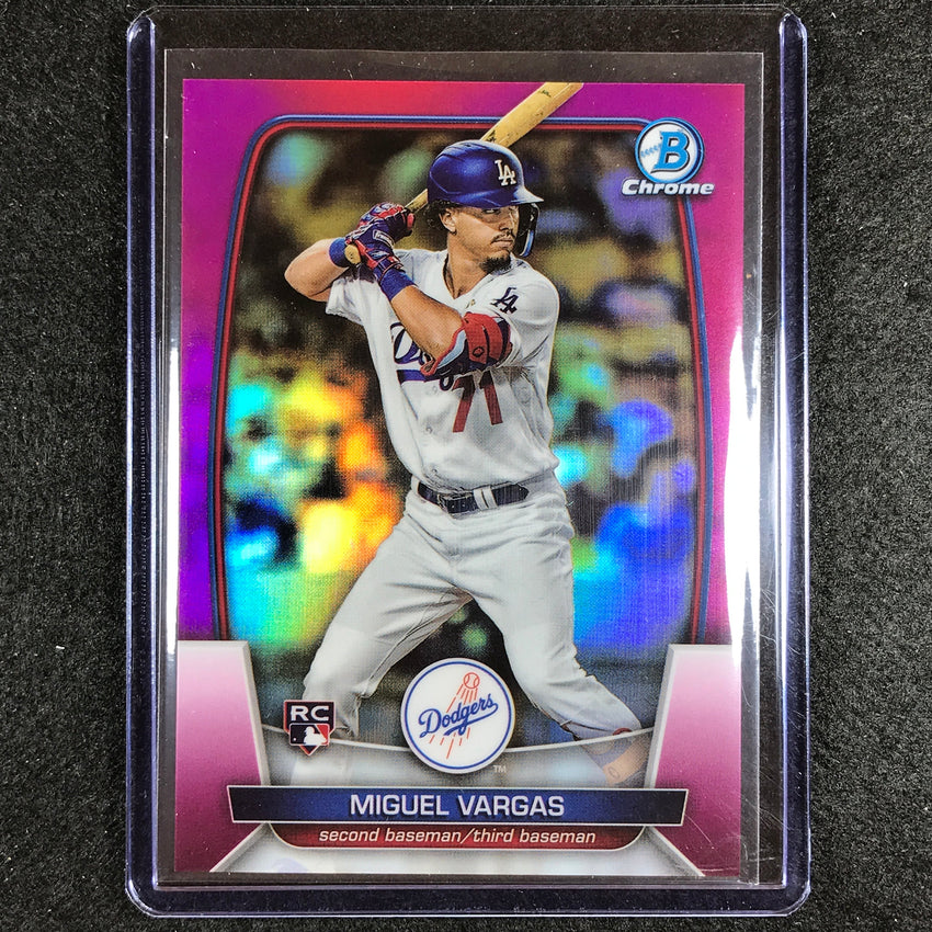 2023 Bowman Chrome Mlb Miguel Vargas Rookie Base Fuchsia 282/299