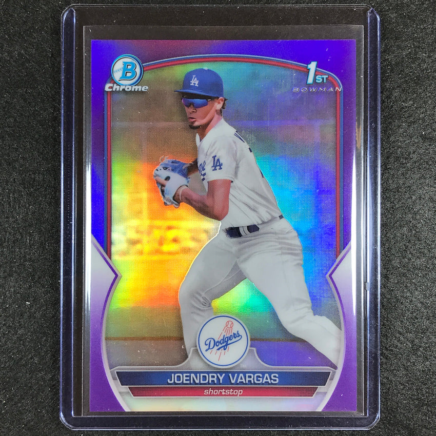 2023 Bowman Chrome Mlb Joendry Vargas 1st Bowman Prospect Purple 232/250