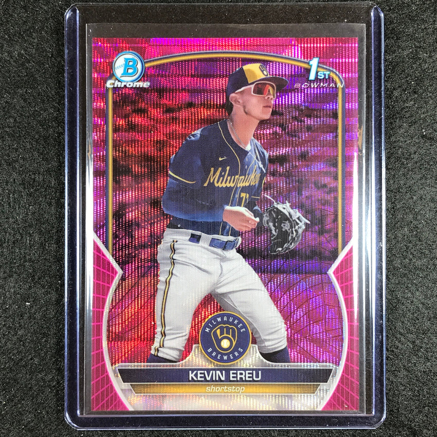 2023 Bowman Chrome Mlb Kevin Ereu 1st Bowman Fuchsia/pink Vapor 196/199