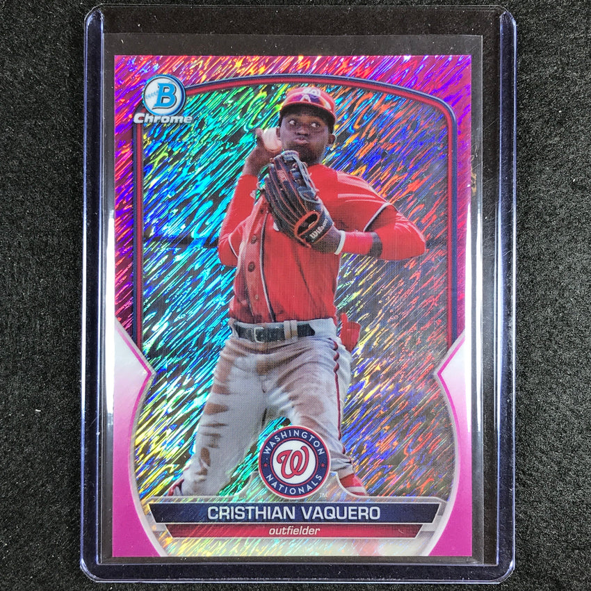 2023 Bowman Chrome Mlb Cristhian Vaquero Bowman Prospect Fuchsia Shimmer 160/199