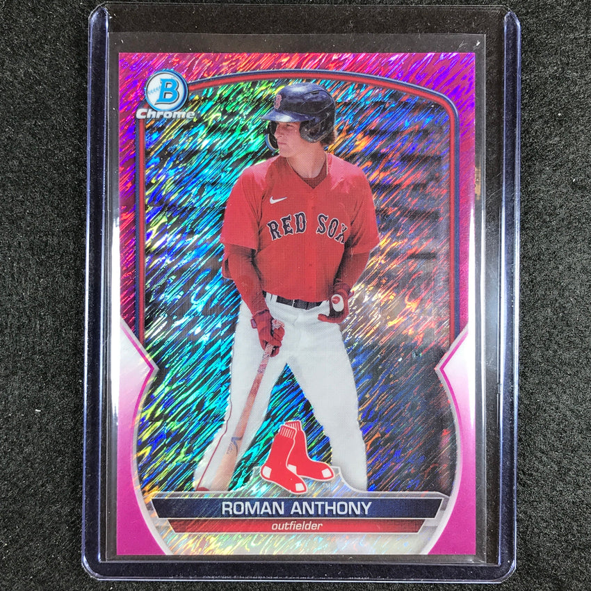 2023 Bowman Chrome Mlb Roman Anthony Bowman Prospect Fuchsia Shimmer 68/199