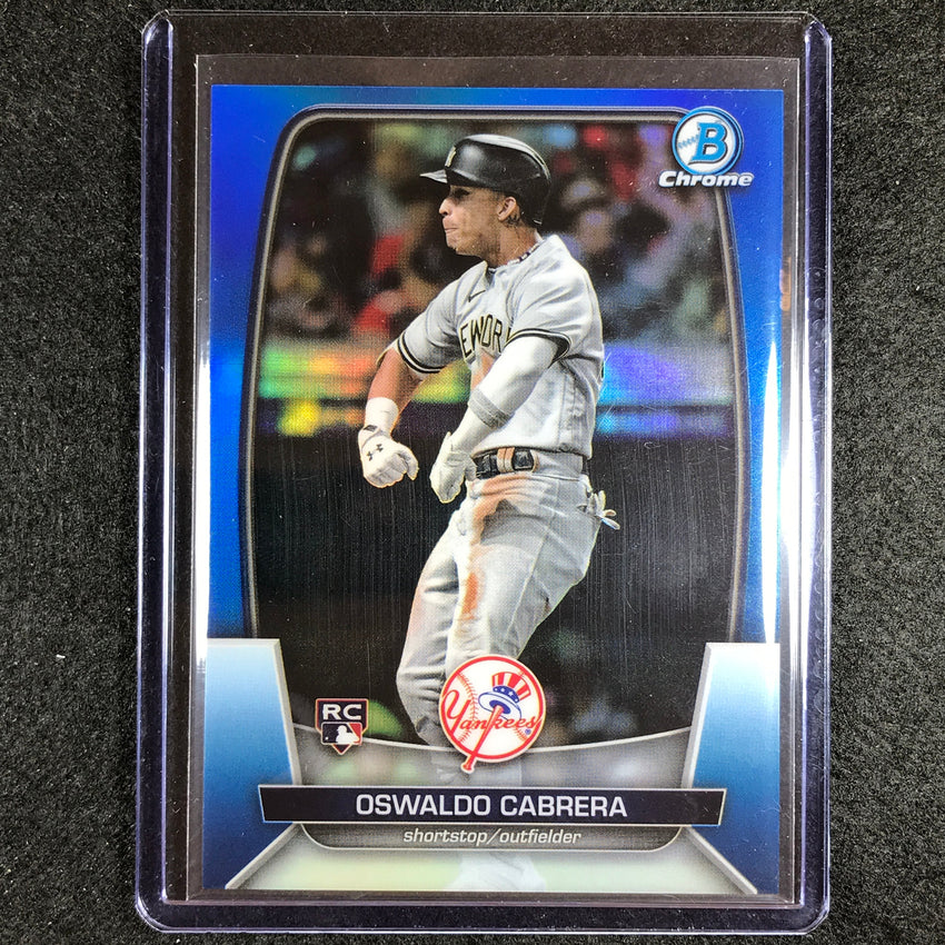2023 Bowman Chrome Mlb Oswaldo Cabrera Rookie Base Blue 95/150