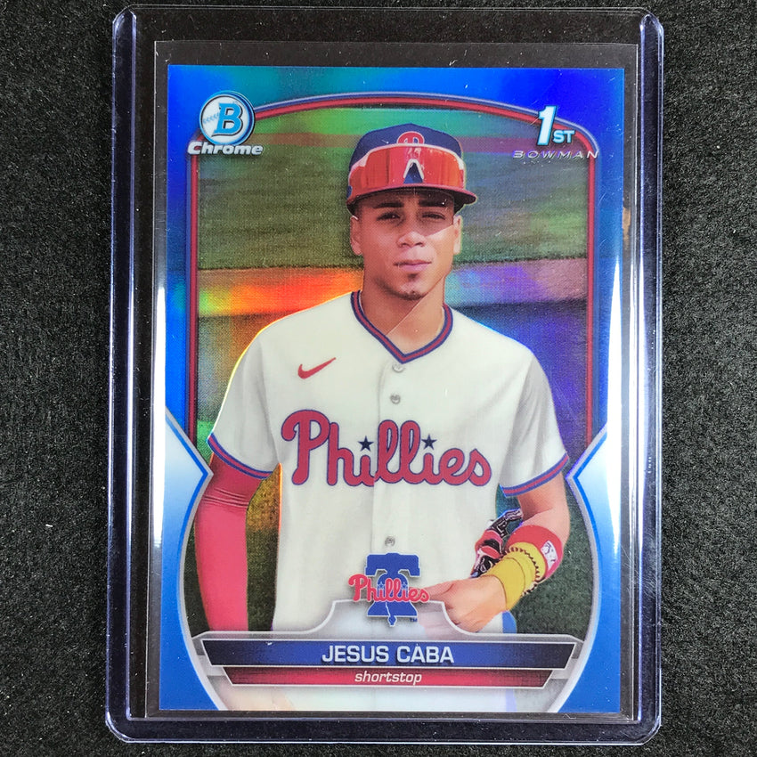 2023 Bowman Chrome Mlb Jesus Caba 1st Bowman Prospect Blue 72/150