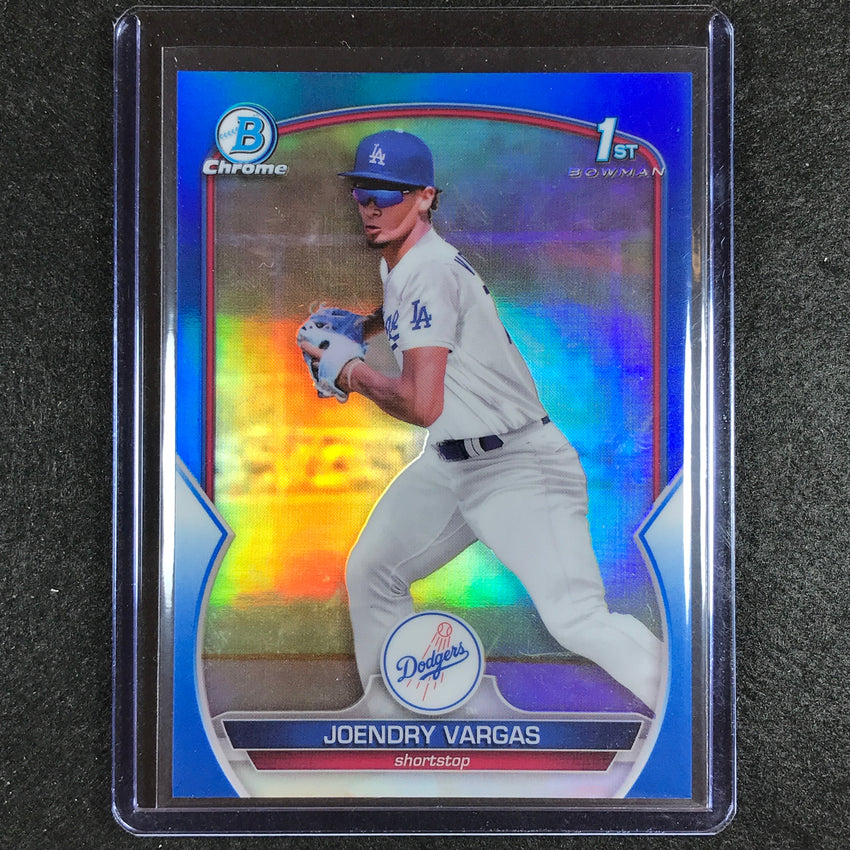 2023 Bowman Chrome Mlb Joendry Vargas 1st Bowman Prospect Blue 1/150
