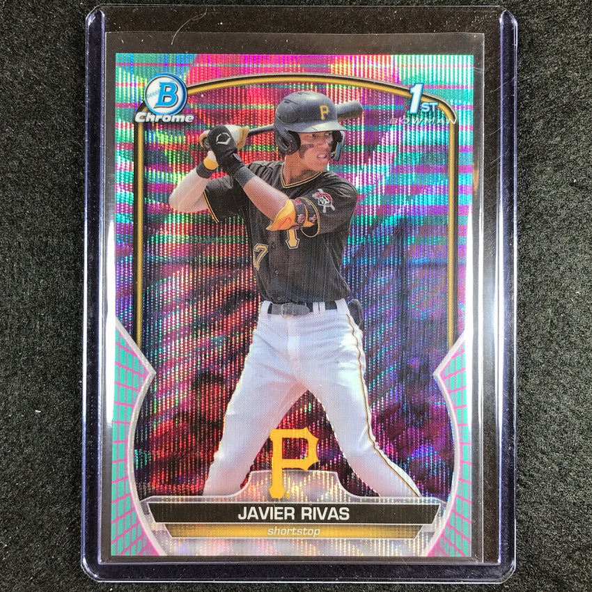 2023 Bowman Chrome Mlb Javier Rivas 1st Bowman Prospect Aqua/pink Vapor 46/125