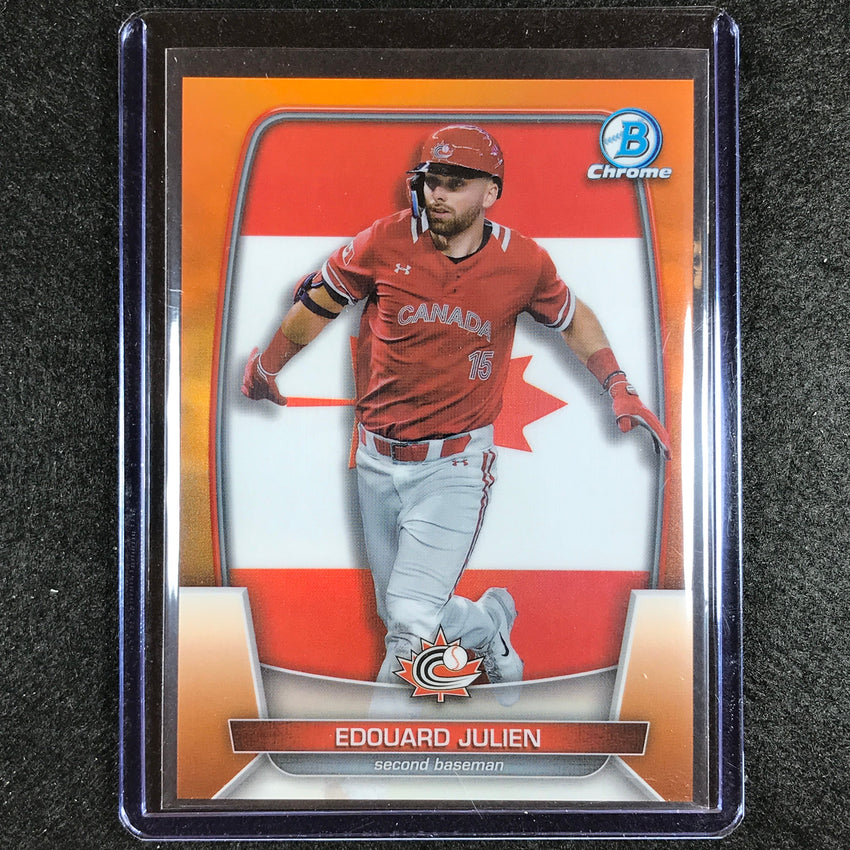 2023 Bowman Chrome Mlb Eduoard Julien Wbc Flag Variation Orange 18/25