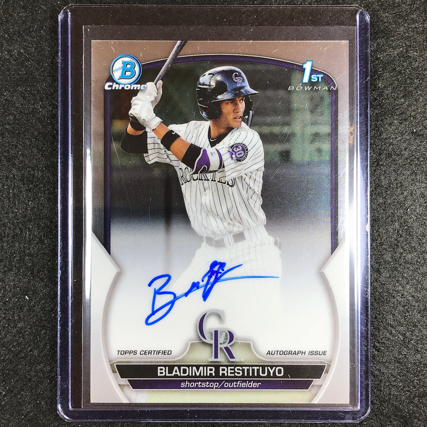2023 Bowman Chrome MLB BLADIMIR RESTITUYO 1st Bowman Prospect Auto Base #BR