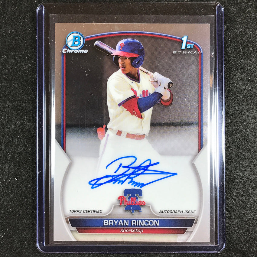 2023 Bowman Chrome MLB BRYAN RINCON 1st Bowman Prospect Auto Base #BRN