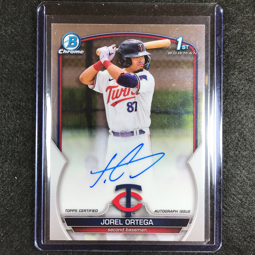 2023 Bowman Chrome MLB JOREL ORTEGA 1st Bowman Prospect Auto Base #JORT