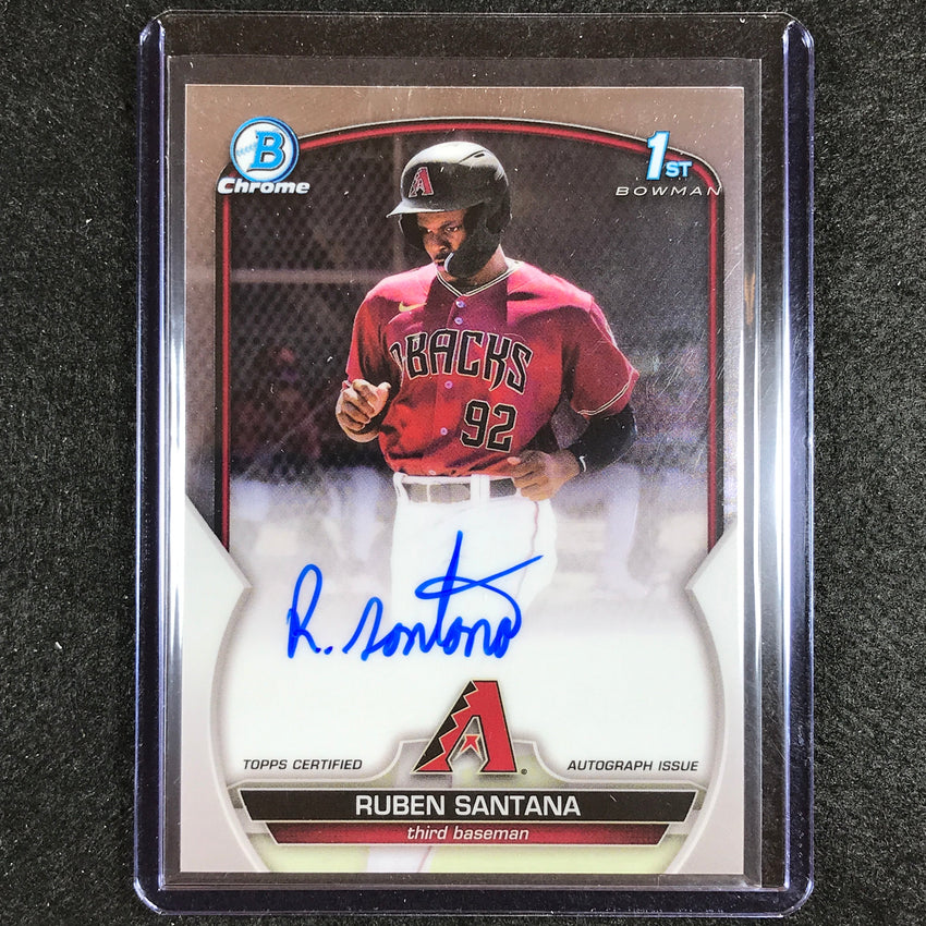 2023 Bowman Chrome MLB RUBEN SANTANA 1st Bowman Prospect Auto Base #RSA