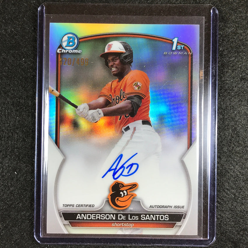 2023 Bowman Chrome ANDERSON DE LOS SANTOS 1st Prospect Auto Refractor 420/499