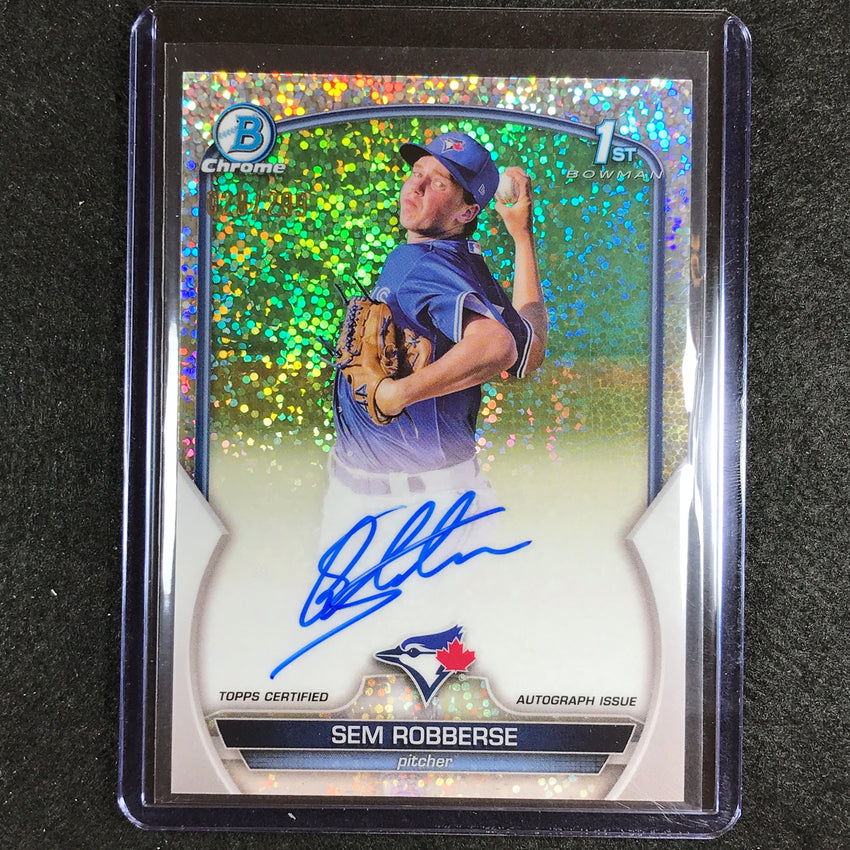 2023 Bowman Chrome Mlb Sem Robberse 1st Bowman Prospect Auto Speckle 28/299