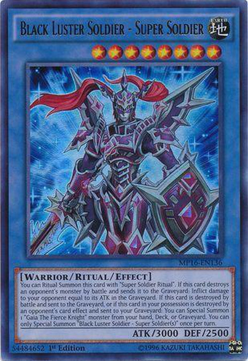 Black Luster Soldier - Super Soldier - MP16-EN136 - Ultra Rare 1st Edition-Cherry Collectables