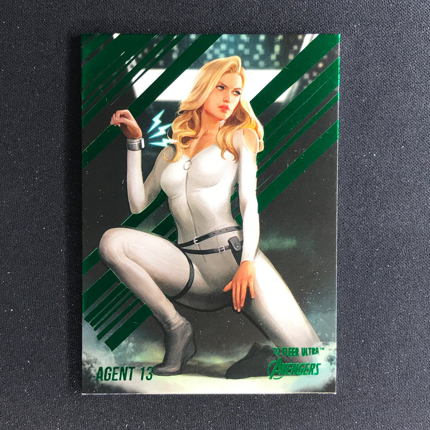 2022 Fleer Ultra Avengers AGENT 13 Base Green Foil #1