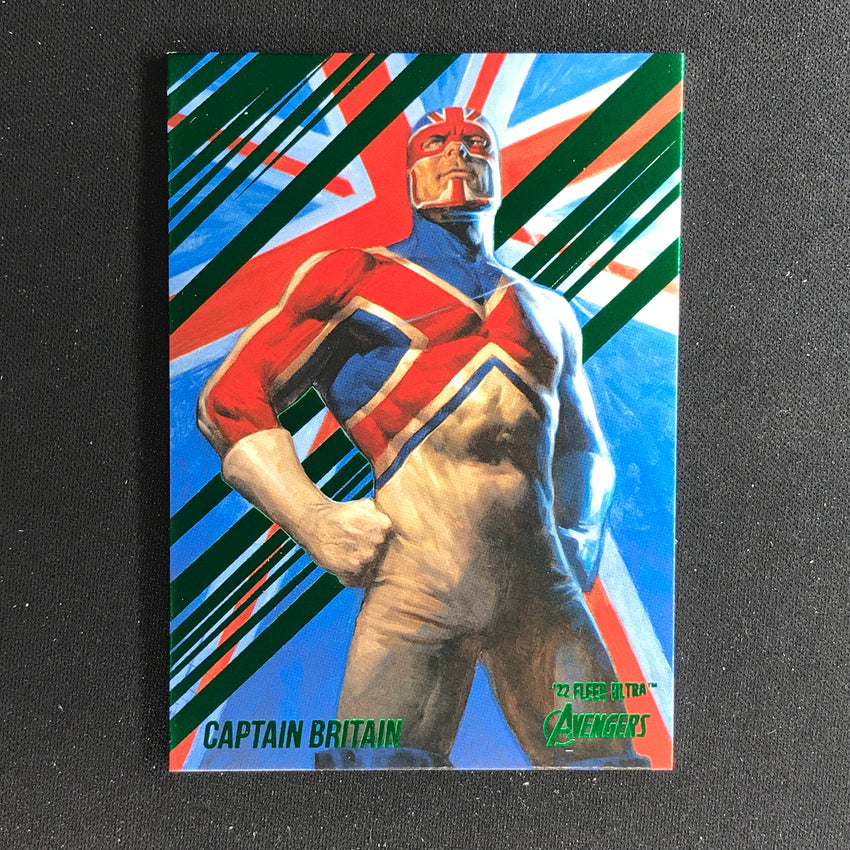 2022 Fleer Ultra Avengers CAPTAIN BRITAIN Base Green Foil #12