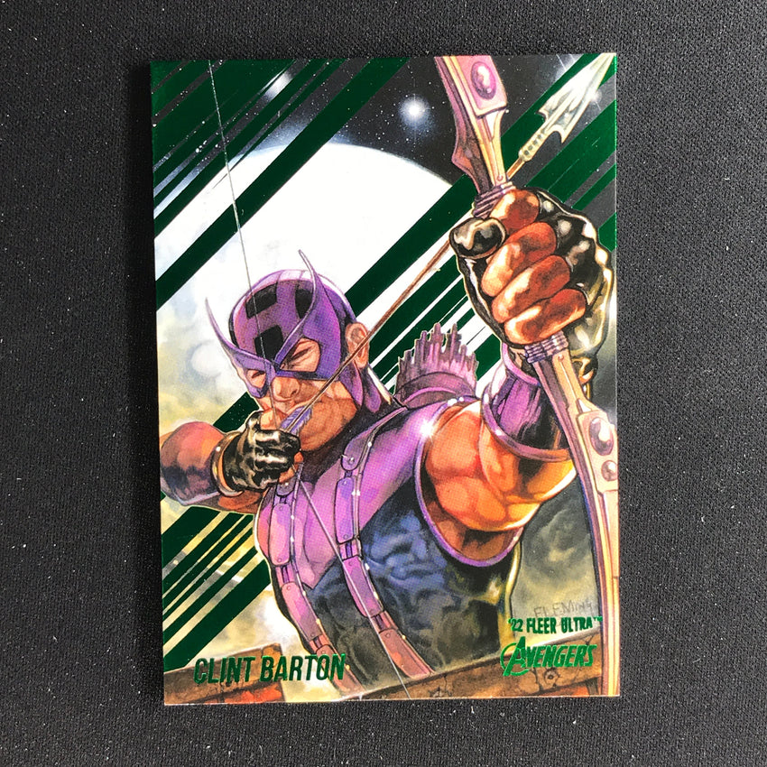 2022 Fleer Ultra Avengers CLINT BARTON Base Green Foil #14