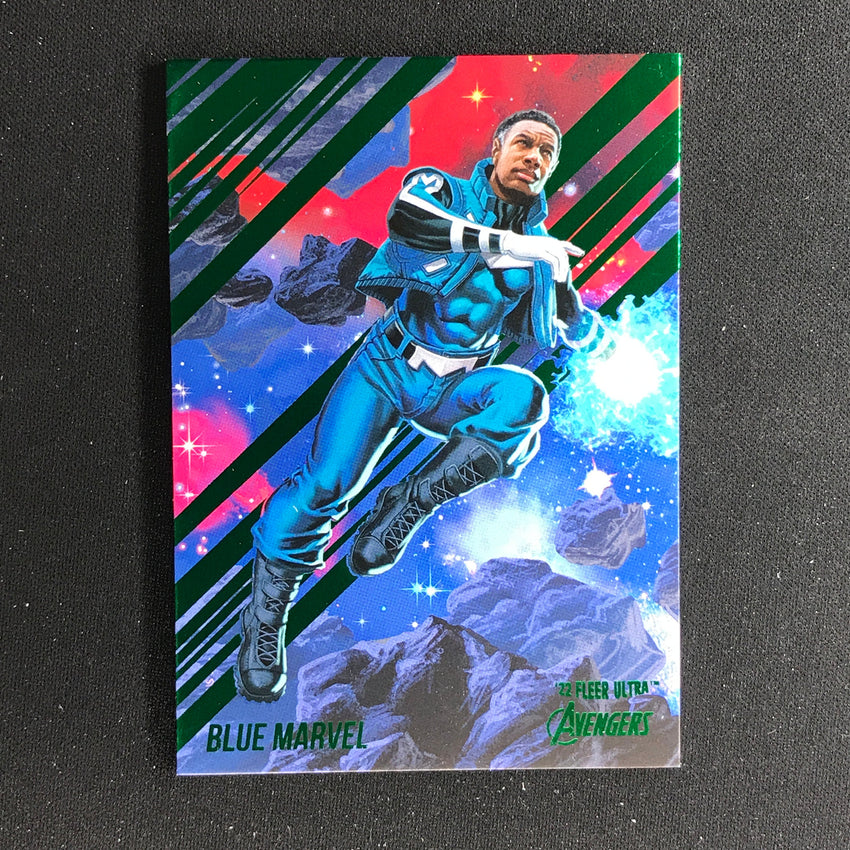 2022 Fleer Ultra Avengers BLUE MARVEL Base Green Foil #15