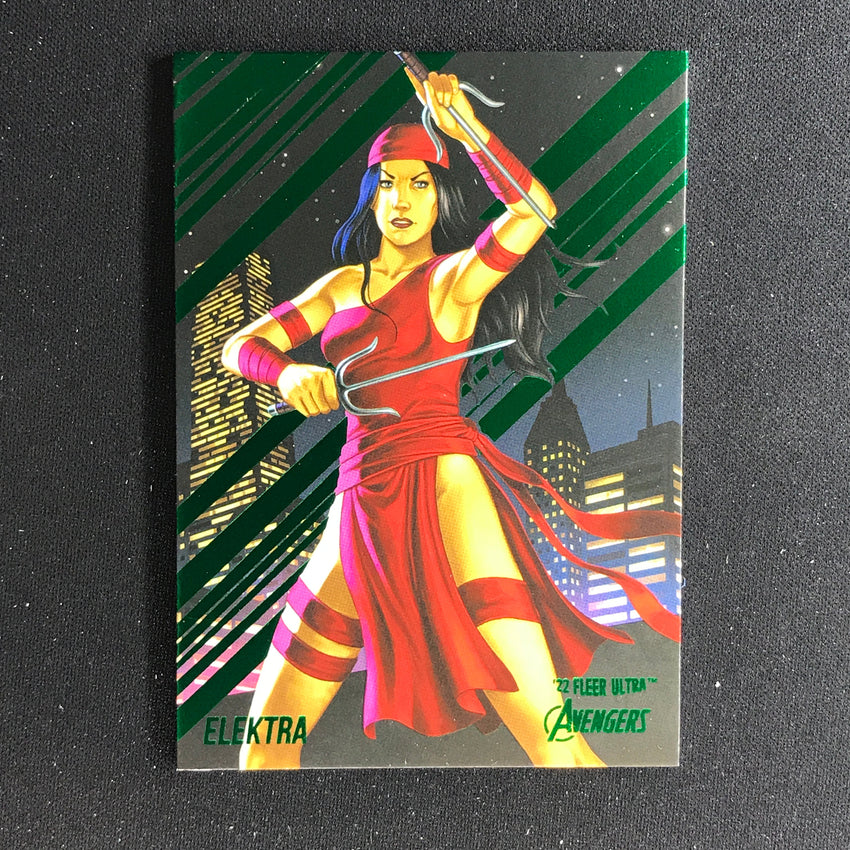2022 Fleer Ultra Avengers ELEKTRA Base Green Foil #20