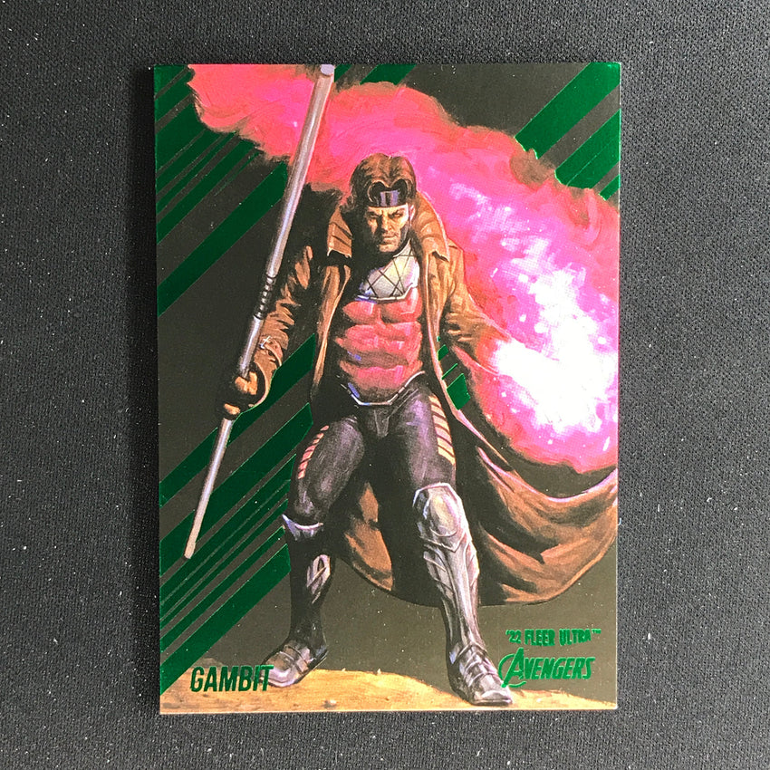 2022 Fleer Ultra Avengers Gambit Base Green Foil No 22