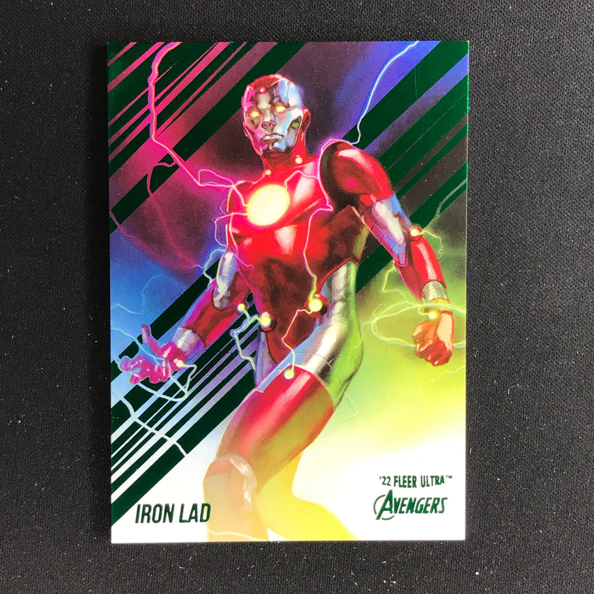2022 Fleer Ultra Avengers IRON LAD Base Green Foil #34