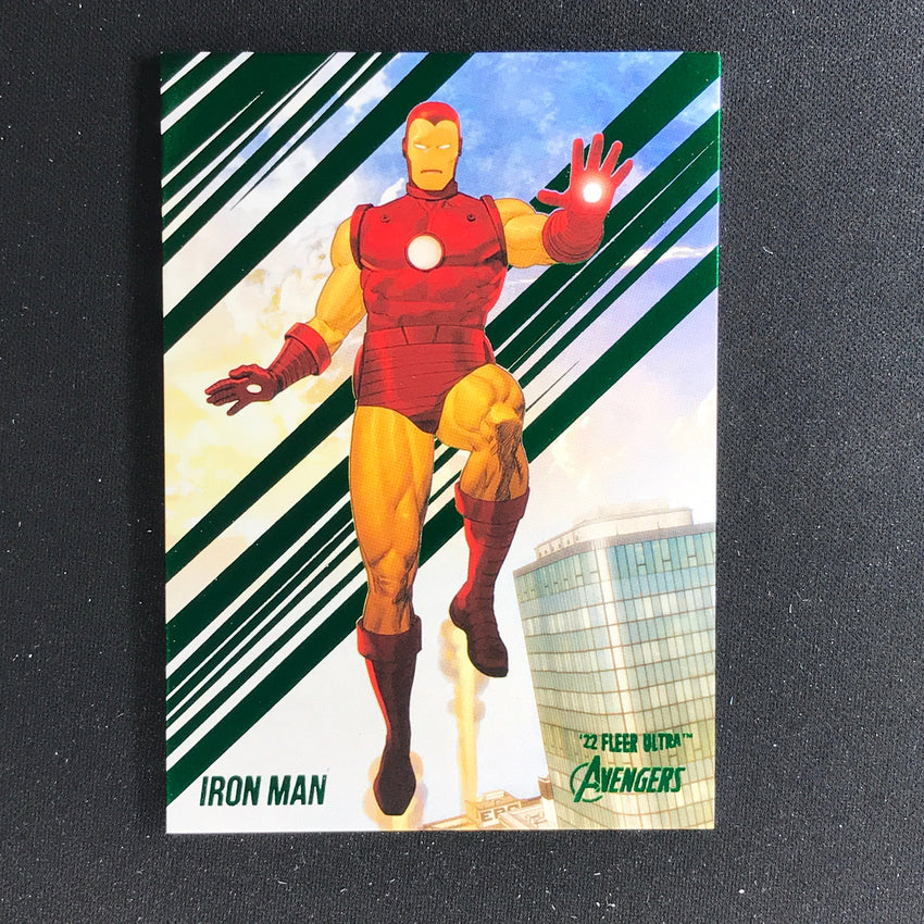 2022 Fleer Ultra Avengers IRON MAN Base Green Foil #35