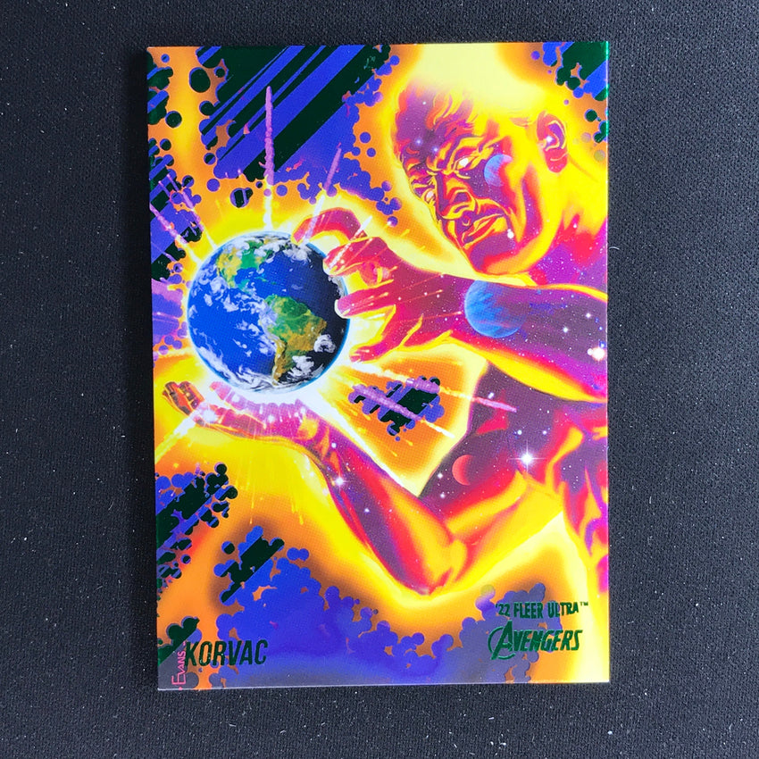 2022 Fleer Ultra Avengers KORVAC Base Green Foil #38