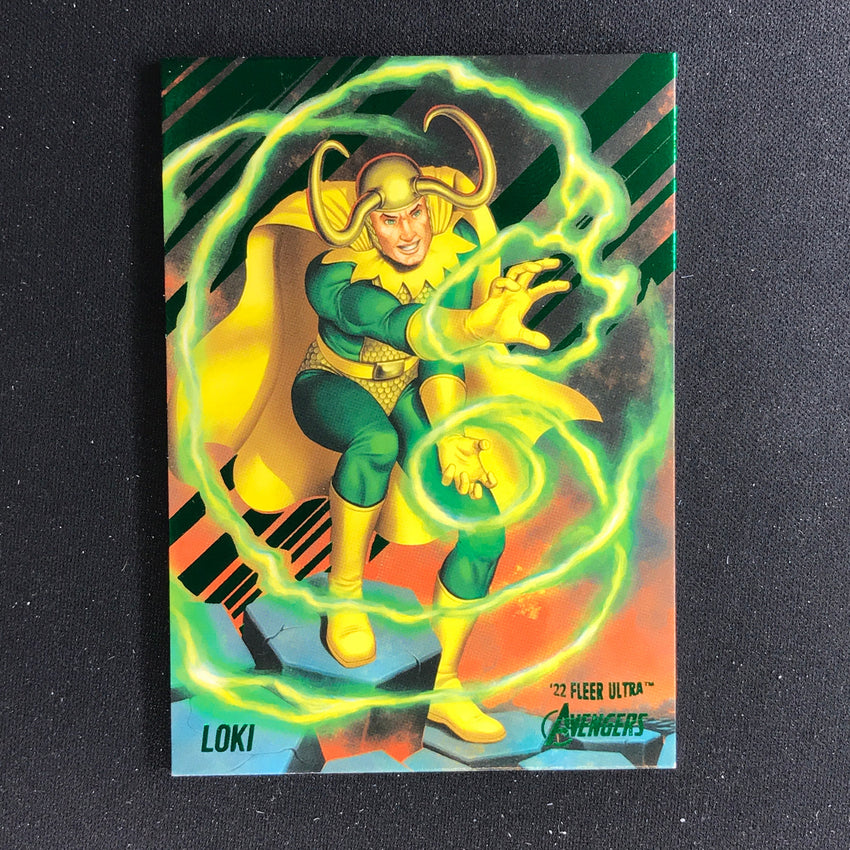 2022 Fleer Ultra Avengers LOKI Base Green Foil #39