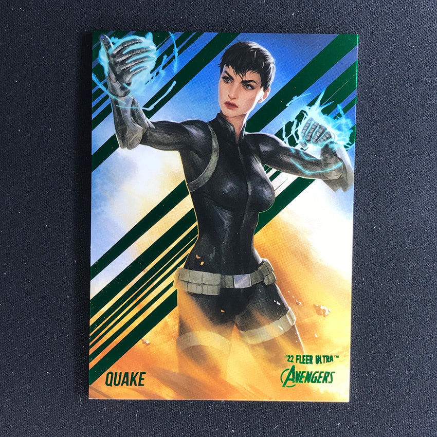 2022 Fleer Ultra Avengers QUAKE Base Green Foil #53