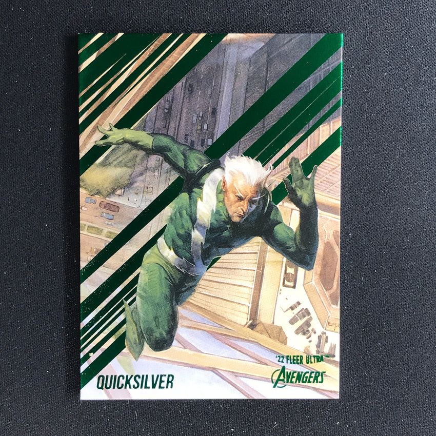 2022 Fleer Ultra Avengers QUICKSILVER Base Green Foil #55