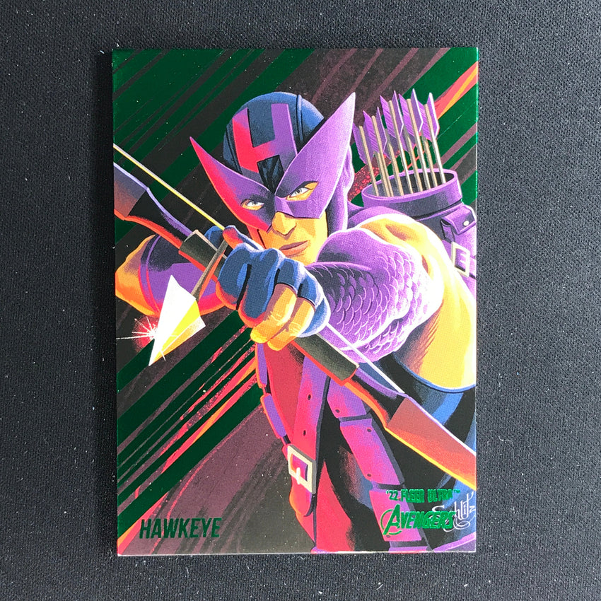2022 Fleer Ultra Avengers HAWKEYE Base Green Foil #58