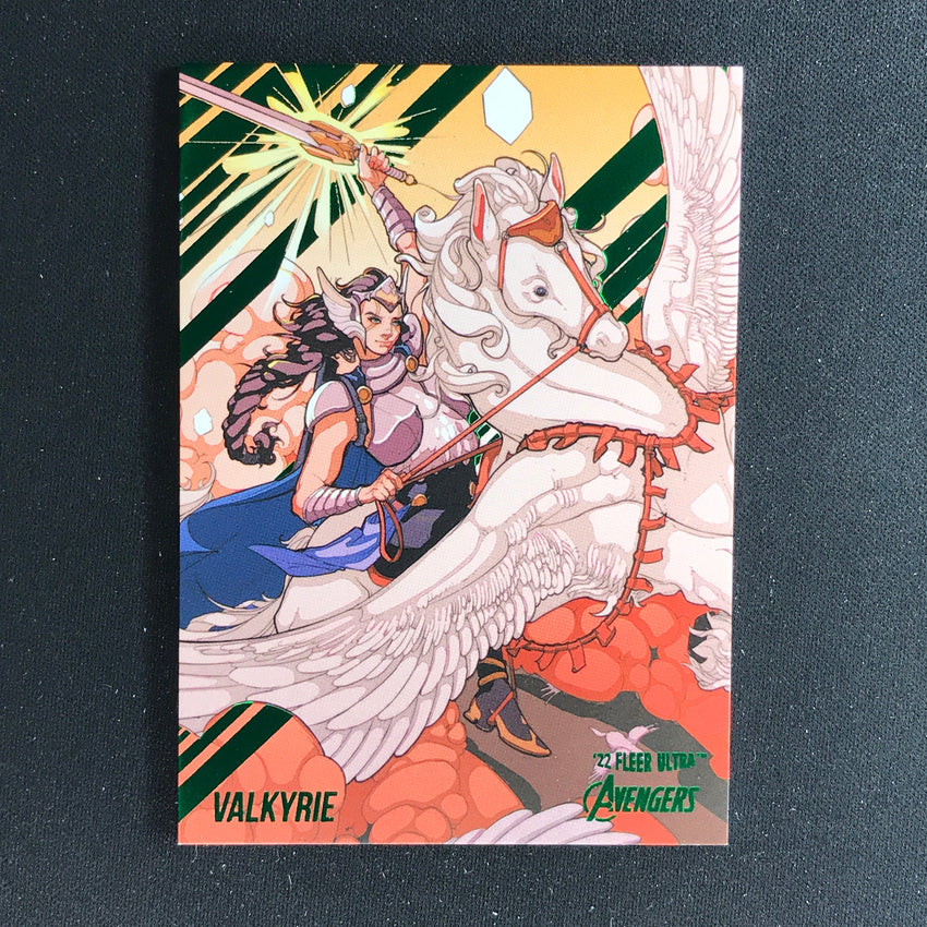 2022 Fleer Ultra Avengers VALKYRIE Base Green Foil #63
