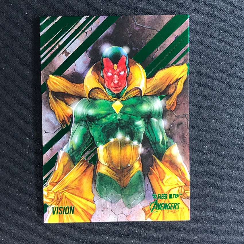 2022 Fleer Ultra Avengers VISION Base Green Foil #83