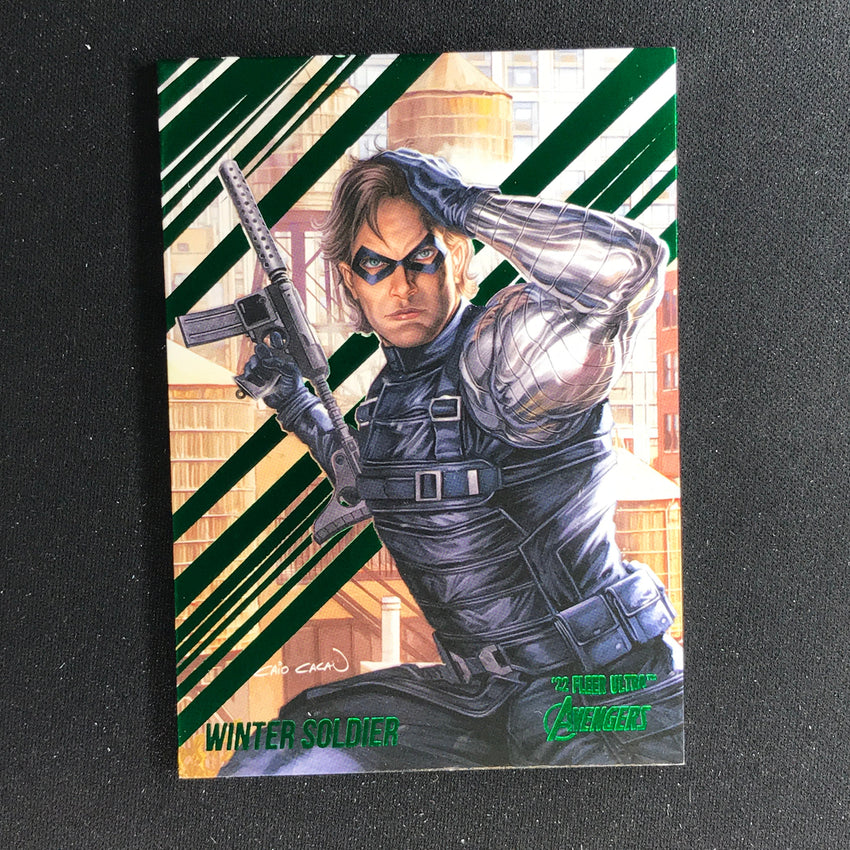 2022 Fleer Ultra Avengers WINTER SOLDIER Base Green Foil #88