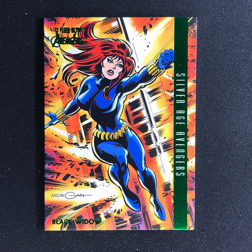 2022 Fleer Ultra Avengers BLACK WIDOW Silver Age Green Foil #102