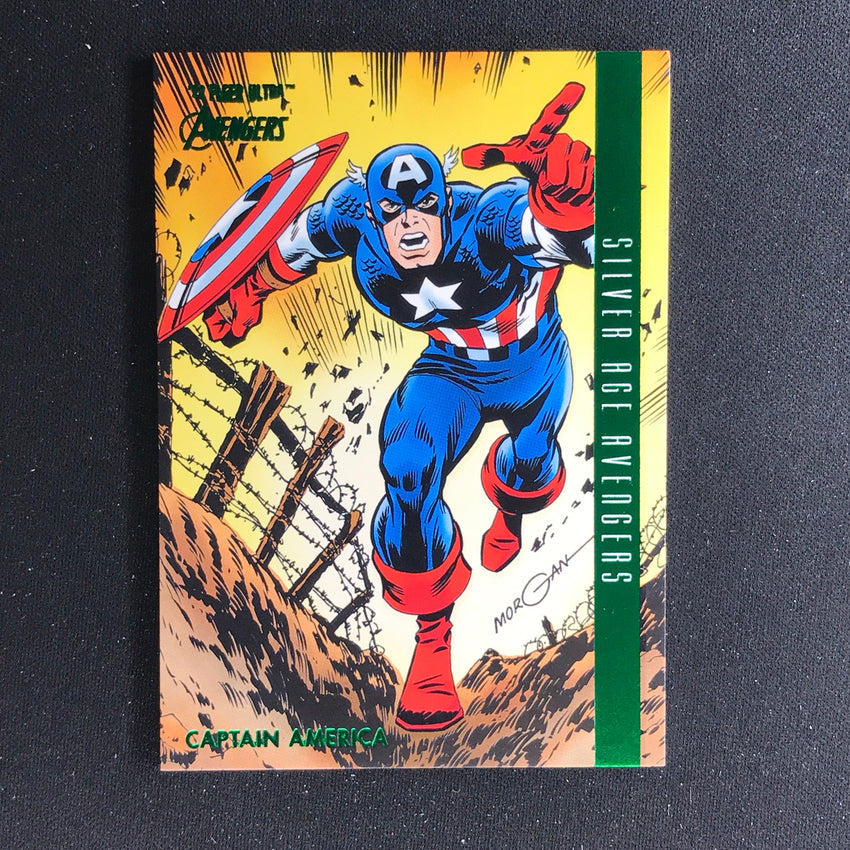 2022 Fleer Ultra Avengers CAPTAIN AMERICA Silver Age Green Foil #103