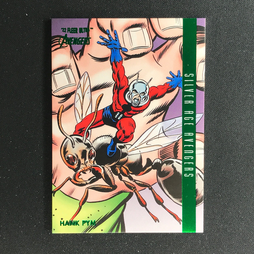 2022 Fleer Ultra Avengers Hank Pym Silver Age Green Foil No 105