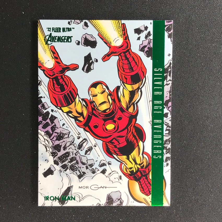 2022 Fleer Ultra Avengers IRON MAN Silver Age Green Foil #108