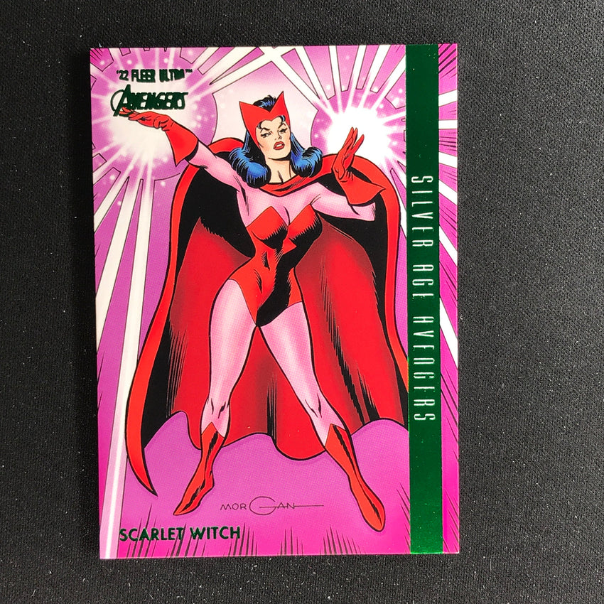 2022 Fleer Ultra Avengers SCARLET WITCH Silver Age Green Foil #111