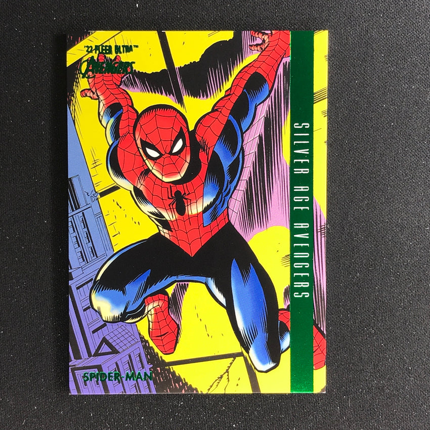 2022 Fleer Ultra Avengers SPIDER-MAN Silver Age Green Foil #112