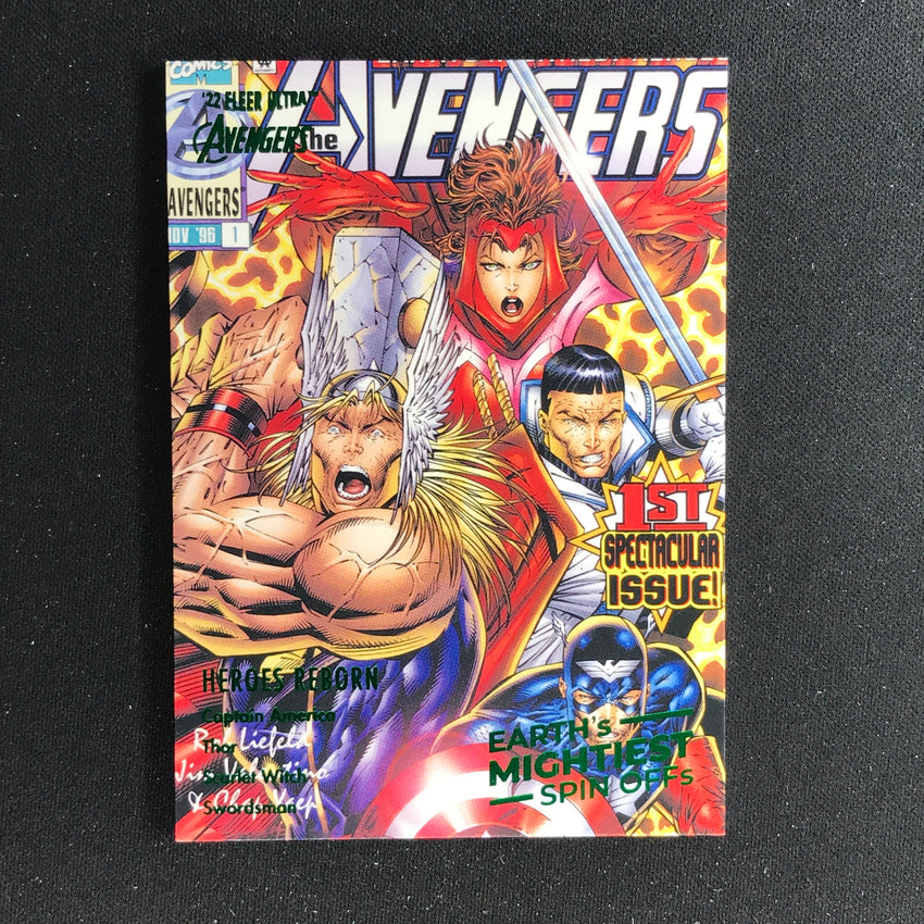 2022 Fleer Ultra Avengers HEROES REBORN Mightiest Spin-Offs Green Foil #10