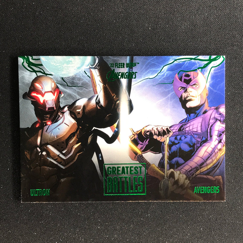 2022 Fleer Ultra Avengers AGE OF ULTRON Greatest Battles Green Foil #1