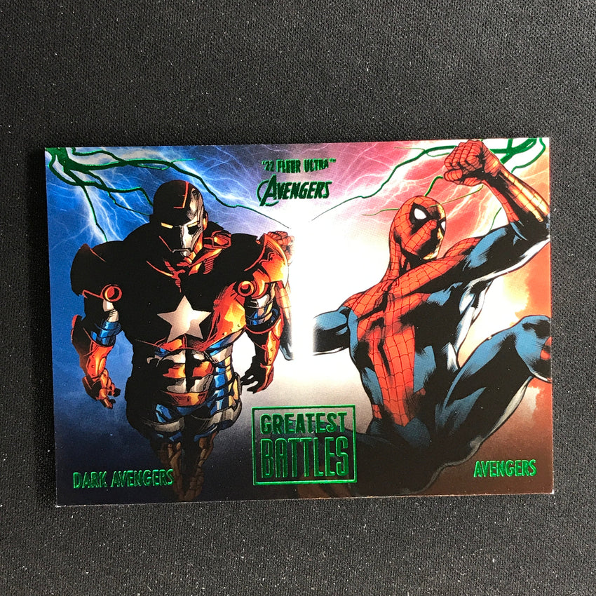 2022 Fleer Ultra Avengers DARK REIGN Greatest Battles Green Foil #9