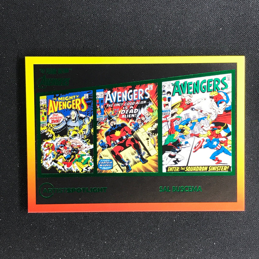 2022 Fleer Ultra Avengers SAL BUSCEMA Artist Spotlight Green Foil #1