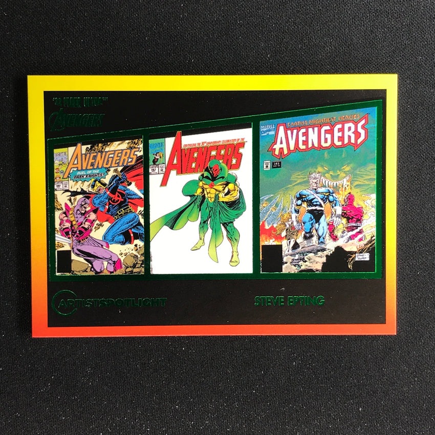 2022 Fleer Ultra Avengers STEVE EPTING Artist Spotlight Green Foil #6