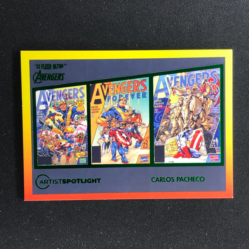 2022 Fleer Ultra Avengers CARLOS PACHECO Artist Spotlight Green Foil #7