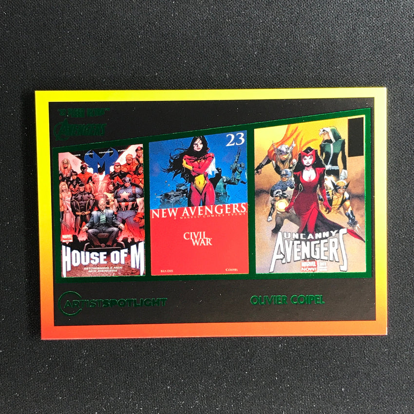 2022 Fleer Ultra Avengers OLIVIER COIPEL Artist Spotlight Green Foil #8