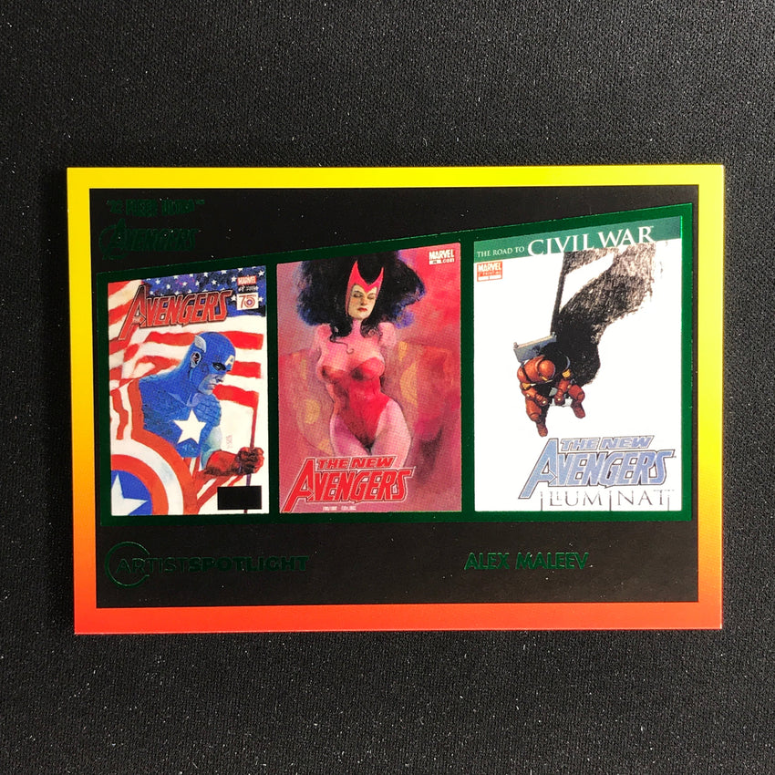2022 Fleer Ultra Avengers ALEX MALEEV Artist Spotlight Green Foil #9
