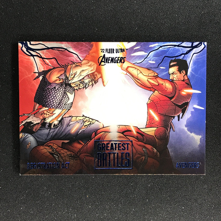 2022 Fleer Ultra Avengers Civil War The Avengers Greatest Battles Blue 287/360